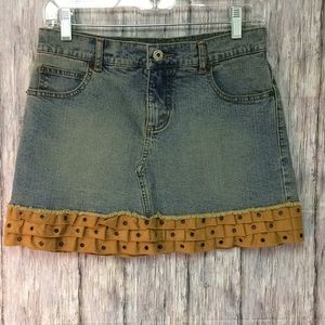 Vintage 1990’s Guess USA jean mini skirt grommets